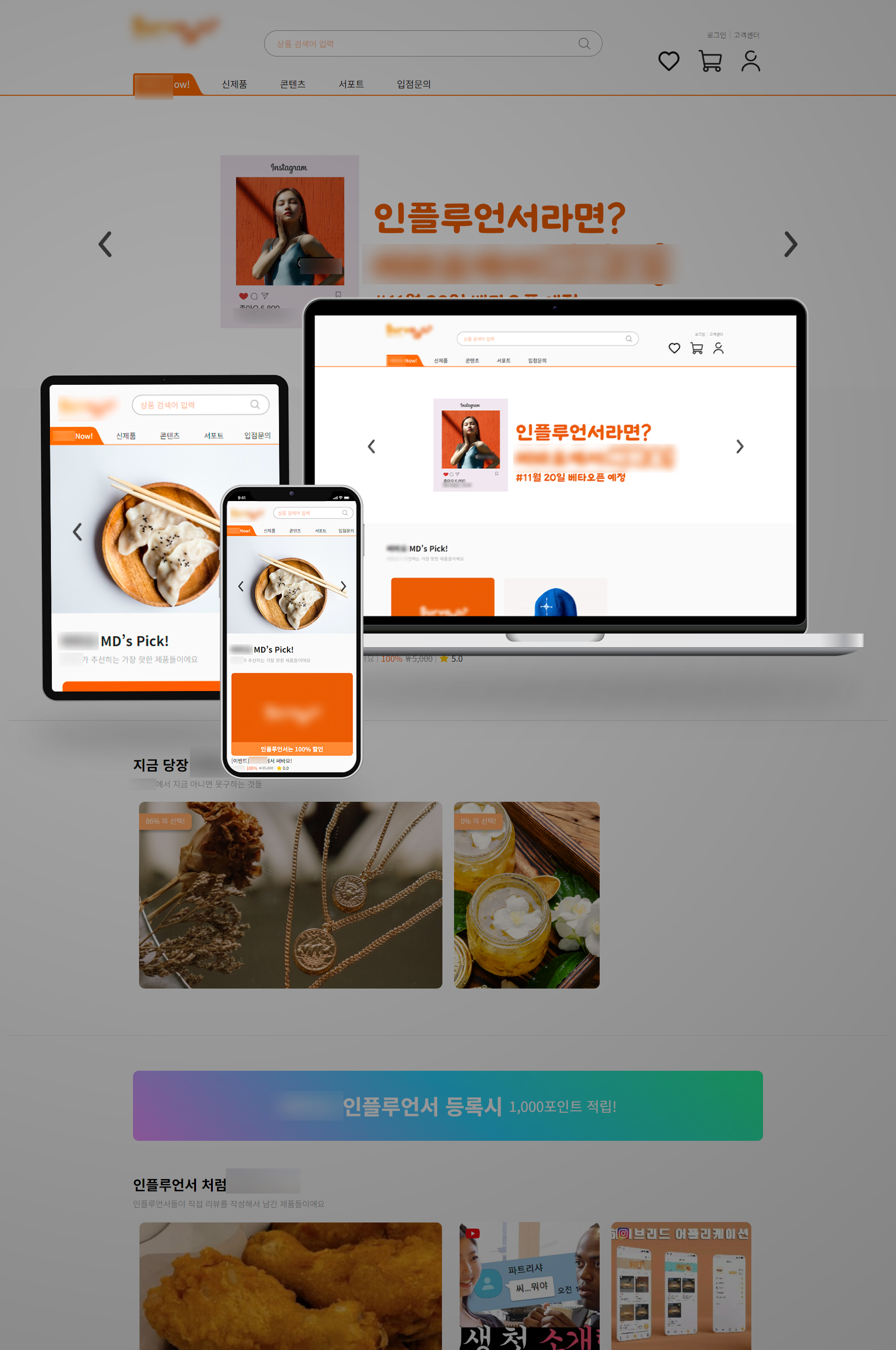 인플루언서 쇼핑몰